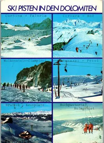 52159 - Italien - Dolomiti , Skipisten , Cortina Faloria , Ciampino , Kronplatz , Boe , Pecol . Helmgebiet - gelaufen