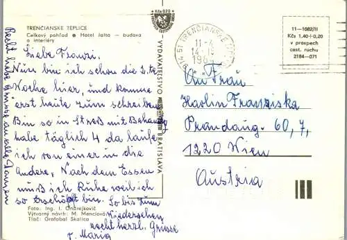 52173 - Slowakei - Trencin , Trencianske Teplice - gelaufen 1984