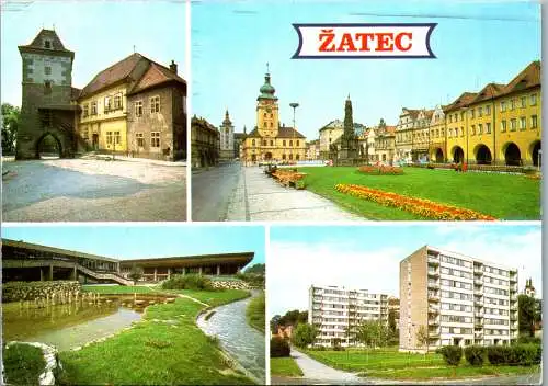 52179 - Tschechien - Zatec , Mehrbildkarte - gelaufen 1986