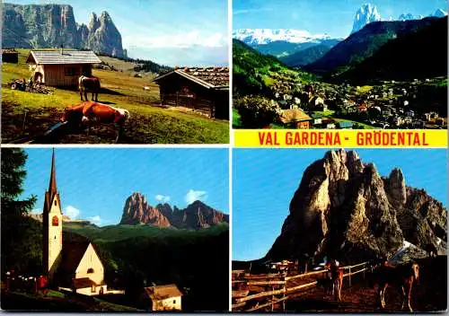 52209 - Italien - Val Gardena , Grödental , Ortisei , S. Giacomo , Sassolungo , Langkofel - gelaufen 1983