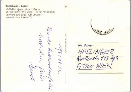 52254 - Italien - Tschövas , Laion , Layen , Lajen - gelaufen 1984