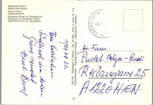 52261 - Italien - Kaltern , bei Bozen , Mehrbildkarte - gelaufen 1984