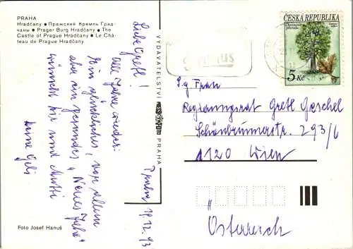 52280 - Tschechien - Prag , Praha , Hradcany - gelaufen 1993