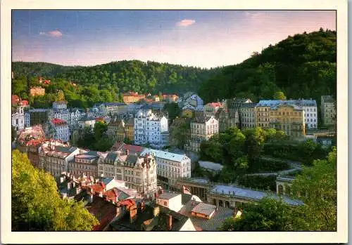 52282 - Tschechien - Karlovy Vary , Karlsbad , Panorama - gelaufen 1992
