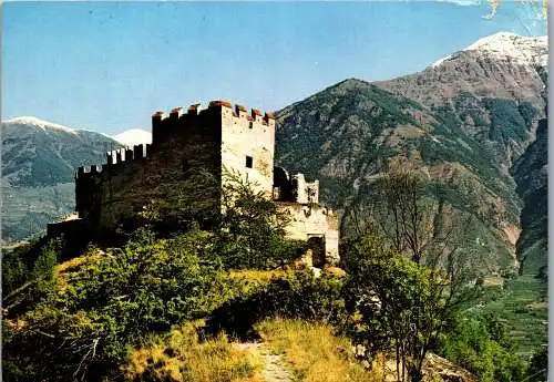 52291 - Italien - Morter , Vinschgau , Ruine Obermontani , l. beschädigt - gelaufen