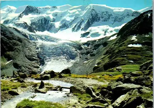 52313 - Tirol - Pitztal , Fuldaer Höhenweg , Taschachhaus , Taschachferner , Taschachwand , Wildspitze - gel. 1971