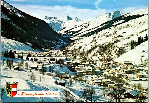 52323 - Salzburg - Hinterglemm , Schidorf , Skidorf , Winter , Panorama - gelaufen 1972