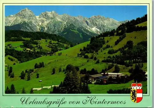 52324 - Salzburg - Hintermoos , Bundessportschule Hintermoos , Blick zum Hochkönig - gelaufen