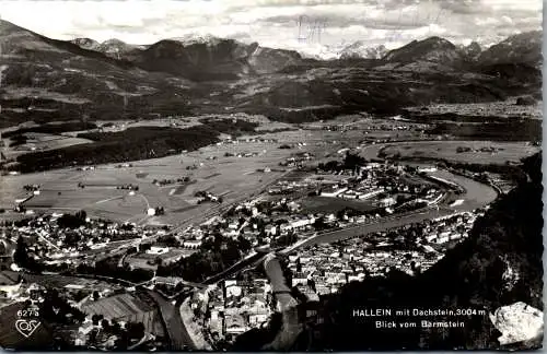 52344 - Salzburg - Hallein , mit Dachstein , Blick vom Barmstein , Panorama - nicht gelaufen