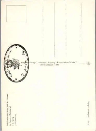 52354 - Salzburg - St. Johann , Liechtensteinklamm , Eingang , Schleierfall - nicht gelaufen