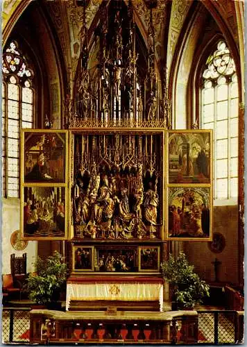 52364 - Oberösterreich - St. Wolfgang , Wallfahrtskirche , Altar - gelaufen