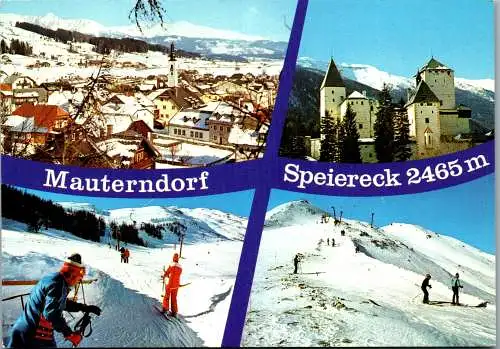 52375 - Salzburg - Mauterndorf , Speiereck , Winter , Ski , Mehrbildkarte - gelaufen 1981