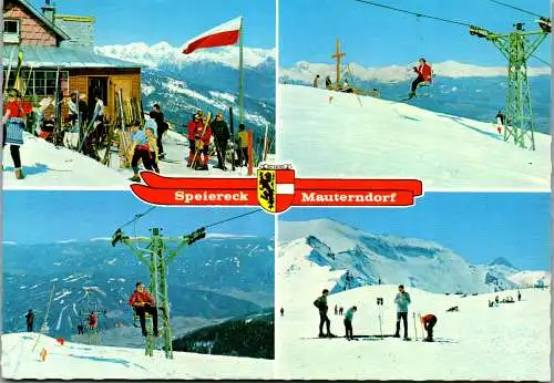 52376 - Salzburg - Mauterndorf , Speiereck , Winter , Ski , Mehrbildkarte - gelaufen