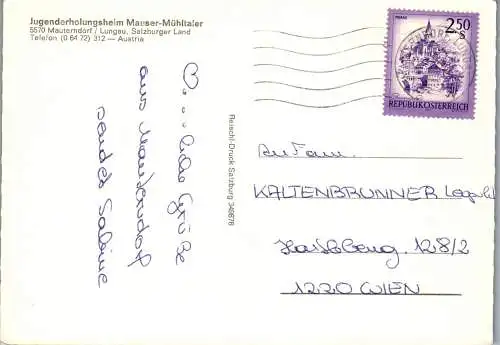 52380 - Salzburg - Mauterndorf , Jugenderholungsheim Mauser Mühltaler - gelaufen