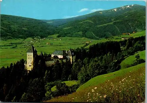 52382 - Salzburg - Lungau , Schloß Moosham gegen St. Margarethen und Aineck - gelaufen 1970