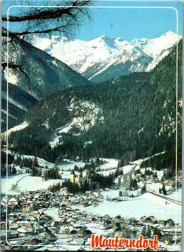 52384 - Salzburg - Mauterndorf , Schloß , Panorama im Winter - gelaufen 1985