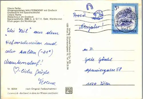 52385 - Salzburg - Mauterndorf , Großeck , Mehrbildkarte , Winter - gelaufen 1981