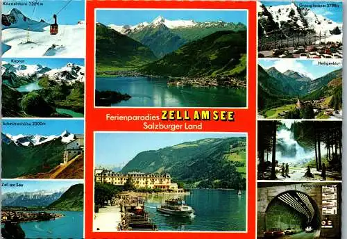 52394 - Salzburg - Zell am See , Seepromenade , Grand Hotel , Mehrbildkarte - gelaufen 1980