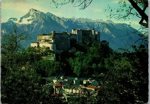 52401 - Salzburg - Salzburg , Festung Hohensalzberg mit Untersberg - gelaufen 1983