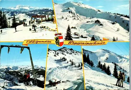 52407 - Salzburg - Wagrein , Wagreinerhaus , Winter , Mehrbildkarte - gelaufen 1971