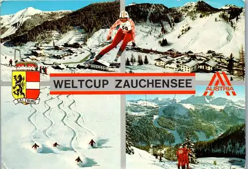 52413 - Salzburg - Zauchensee , Wintersport Zentrum , Mehrbildkarte - gelaufen 1983