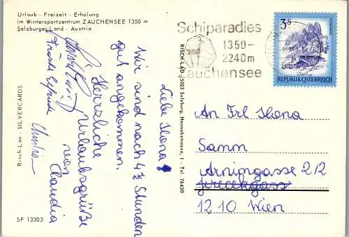 52413 - Salzburg - Zauchensee , Wintersport Zentrum , Mehrbildkarte - gelaufen 1983