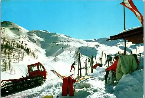 52414 - Salzburg - Zauchensee , Wintersport Zentrum , Pistenraupe - gelaufen 1981