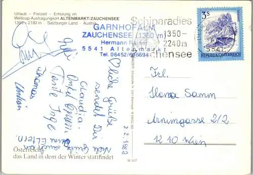 52417 - Salzburg - Zauchensee , Wintersport Zentrum , Mehrbildkarte - gelaufen 1982