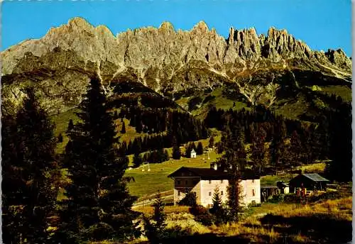 52435 - Salzburg - Hochkönig , Jugendheim Hochkeilhaus mit Manndlwand , Peter Radacher - gelaufen 1975