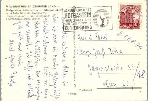 52446 - Salzburg - Bad Gastein , Kötschachtal , Malerwinkel , Tischlerkargletscher - gelaufen 1974