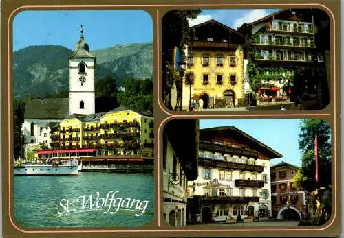 52474 - Oberösterreich - St. Wolfgang , Hotel im Weissen Rössl , Marktplatz - gelaufen 1992