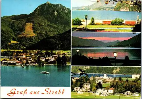 52475 - Salzburg - Strobl , am Wolfgangsee , Mehrbildkarte - gelaufen