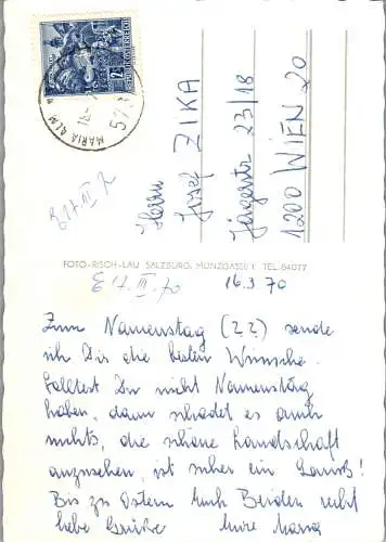 52494 - Salzburg - Maria Alm , am Steinernen Meer , Panorama - gelaufen 1970