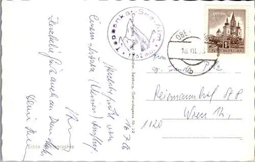 52498 - Salzburg - Tappenkarsee , Alm , Wildkarkopf - gelaufen 1966