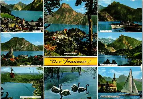 52503 - Oberösterreich - Traunsee , Mehrbildkarte - gelaufen 1975