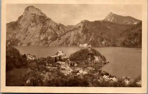 52504 - Oberösterreich - Traunkirchen , Panorama - gelaufen 1912