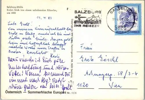 52517 - Salzburg - Salzburg , Müllm , Stich - gelaufen 1983