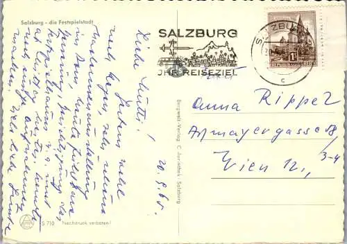 52521 - Salzburg - Salzburg , Mehrbildkarte - gelaufen 1965