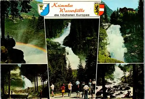 52528 - Salzburg - Krimml , Krimmler Wasserfälle , Mehrbildkarte - gelaufen