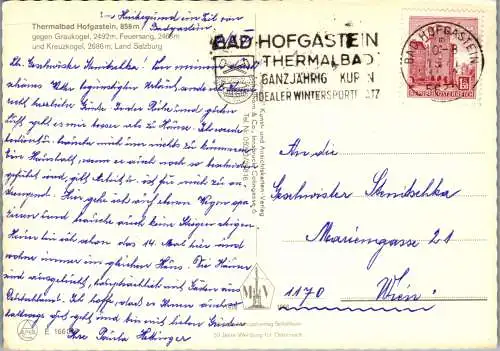 52539 - Salzburg - Bad Hofgastein , gegen raukogel , Feuersang u. Kreuzkogel - gelaufen 1971