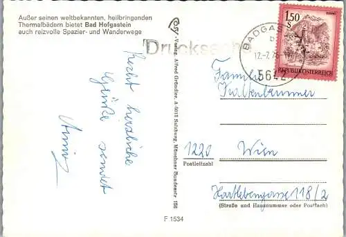 52555 - Salzburg - Bad Hofgastein , Graukogel , Feuersang , Panorama - gelaufen 1976