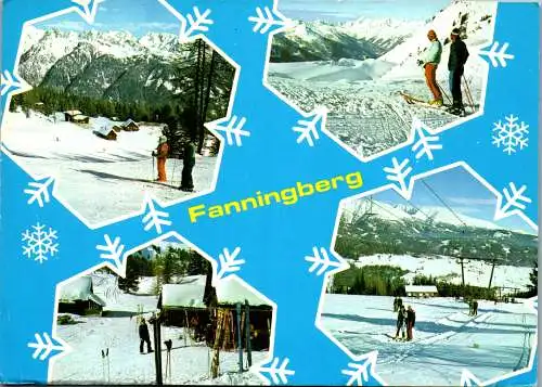 52576 - Salzburg - Fanningberg , Winter , Ski , Mehrbildkarte - gelaufen 1982