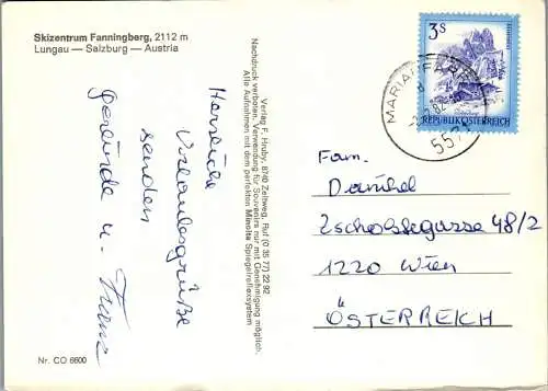 52576 - Salzburg - Fanningberg , Winter , Ski , Mehrbildkarte - gelaufen 1982