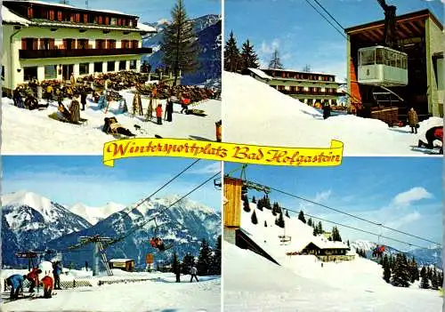 52585 - Salzburg - Bad Hofgastein , Winter , Ski , Mehrbildkarte - gelaufen 1980