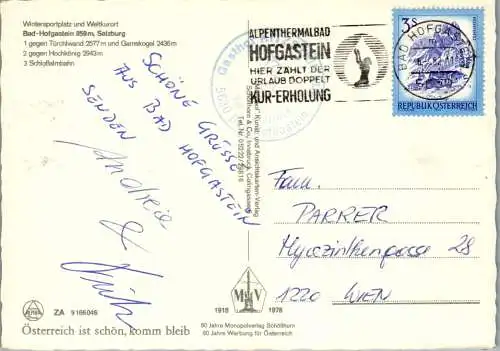 52598 - Salzburg - Bad Hofgastein , Mehrbildkarte - gelaufen 1982