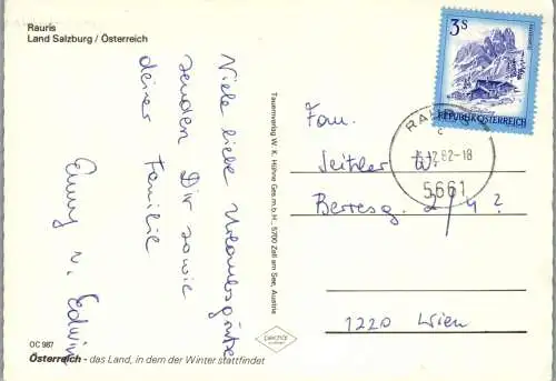 52604 - Salzburg - Rauris , Mehrbildkarte - gelaufen 1982