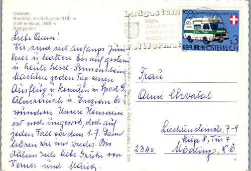 52614 - Salzburg - Bad Gastein , Naßfeld , Mehrbildkarte - gelaufen