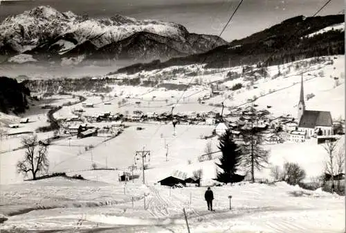 52627 - Salzburg - Alm bei Saalfelden , Ski , Panorama - gelaufen 1965