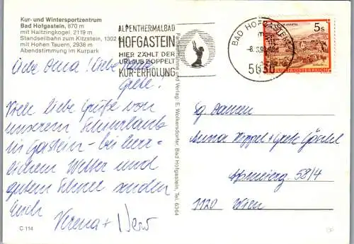 52637 - Salzburg - Bad Hofgastein , Mehrbildkarte - gelaufen 1990