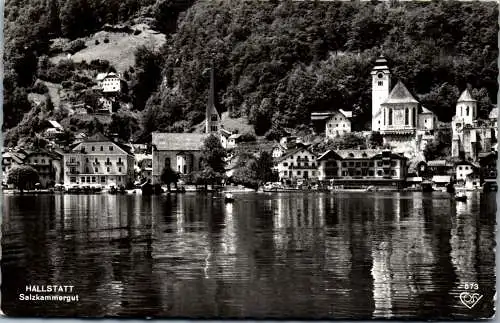 52641 - Oberösterreich - Hallstatt , Ortsansicht - gelaufen